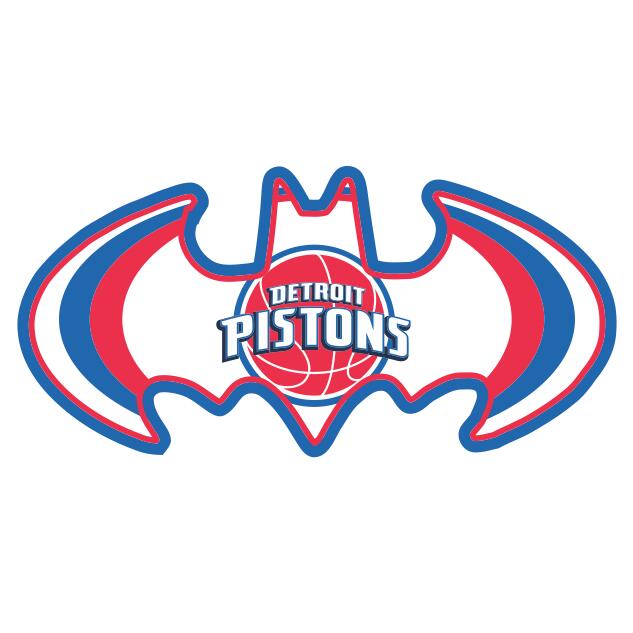 Detroit Pistons Batman Logo iron on heat transfer